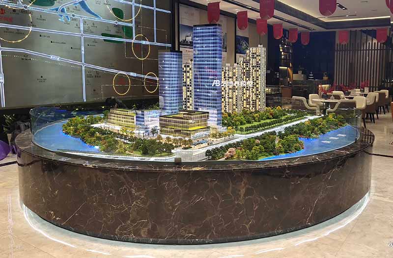 中建壹品瀾薈寫實(shí)制作沙盤模型，彰顯現(xiàn)代都市繁華感